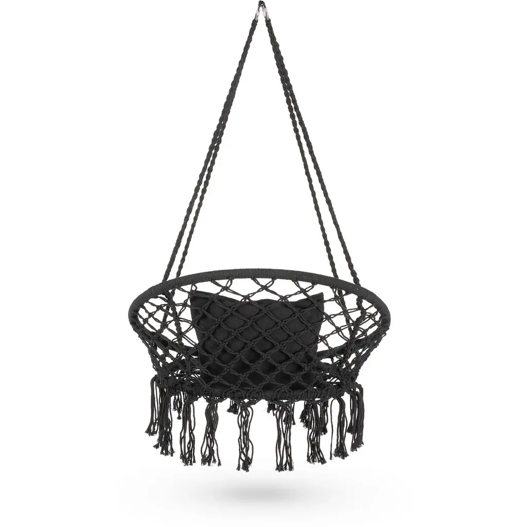 Садова гойдалка Boho Outtec XXL чорна - фото 4