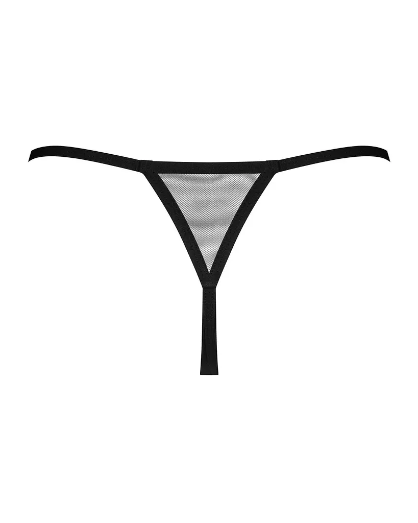 Трусики-стрінги Obsessive Novenes crotchless thong, XL/2XL - фото 4