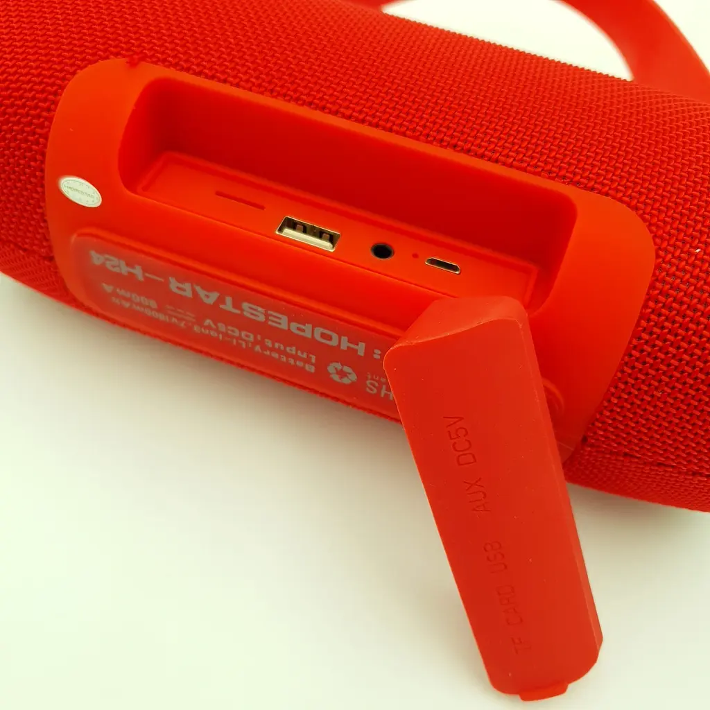 Бездротова акумуляторна колонка Bluetooth акустика FM MP3 AUX USB Hopestar H24 червоний - фото 11