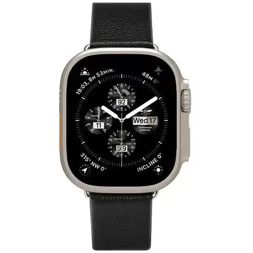 Шкіряний ремінець Spigen Enzo Black для Apple Watch 49mm/45mm/44mm (AMP06926) - фото 2