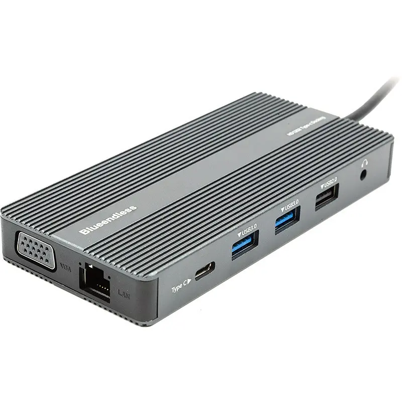 USB-хаб Blueendless USB Type-C 12-в-1 Сірий (CA913886)