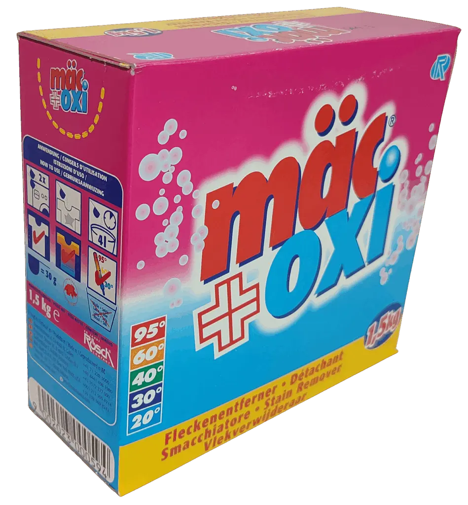 Кисневий плямовивідник для всіх типів тканин засіб для виведення плям Mäc Oxi 1.5kg Stain Remover Powder - фото 3