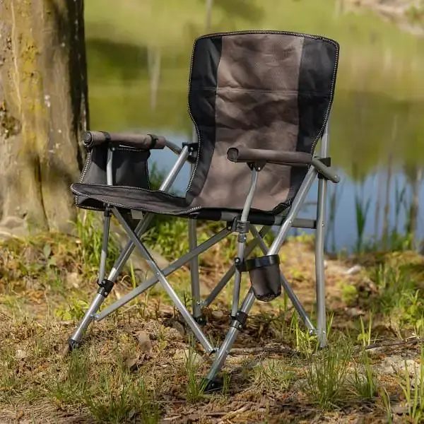 Крісло туристичне Lugi розкладне з підлокітниками коричневе SJ-0054BR - фото 8