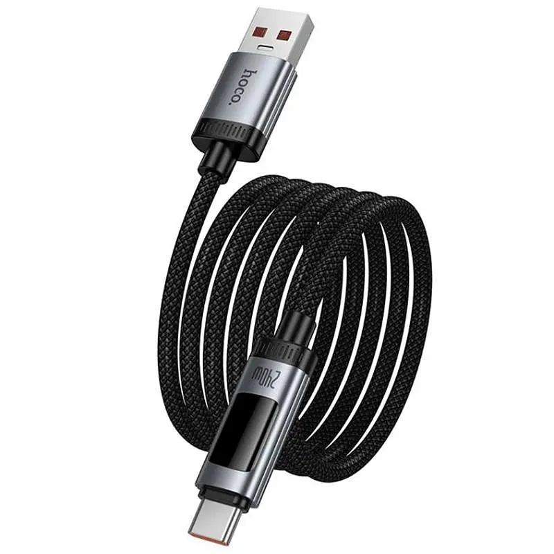 Дата кабель Hoco U148 Lord with display USB to Type-C 100W (1.2m) Black - фото 6