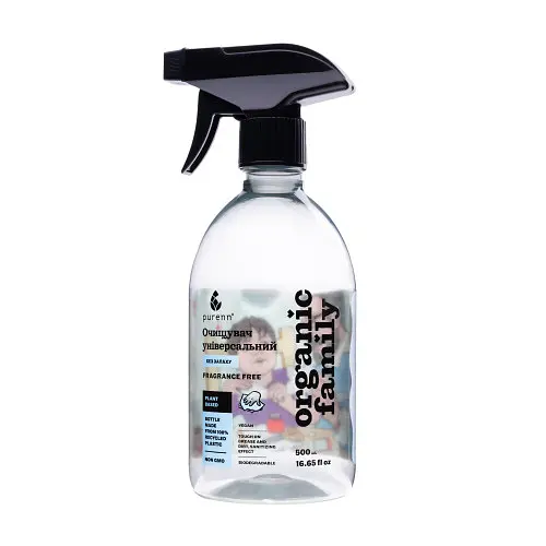 Натуральний універсальний очищувач FRAGRANCE FREE неароматизований Purenn Organic Family 0,5 л