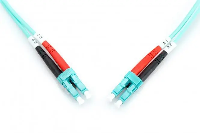 Волоконно-оптический патч-корд Assmann, дуплекс, LC to LC MM OM3 50/125 μ, 2 м DK-2533-02/3 Turquoise - фото 3