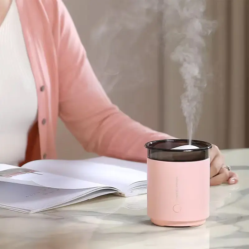 Зволожувач повітря з підсвічуванням WX106 Type-C/5V USB 200ml Pink Epik teh0029809 - фото 4