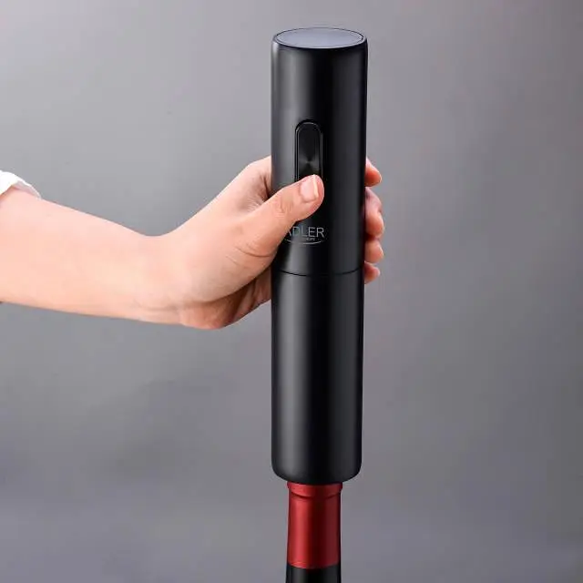 Штопор открывалка для вина Adler AD 4509 резак для фольги для винных пробок 20-24 мм черная - фото 6