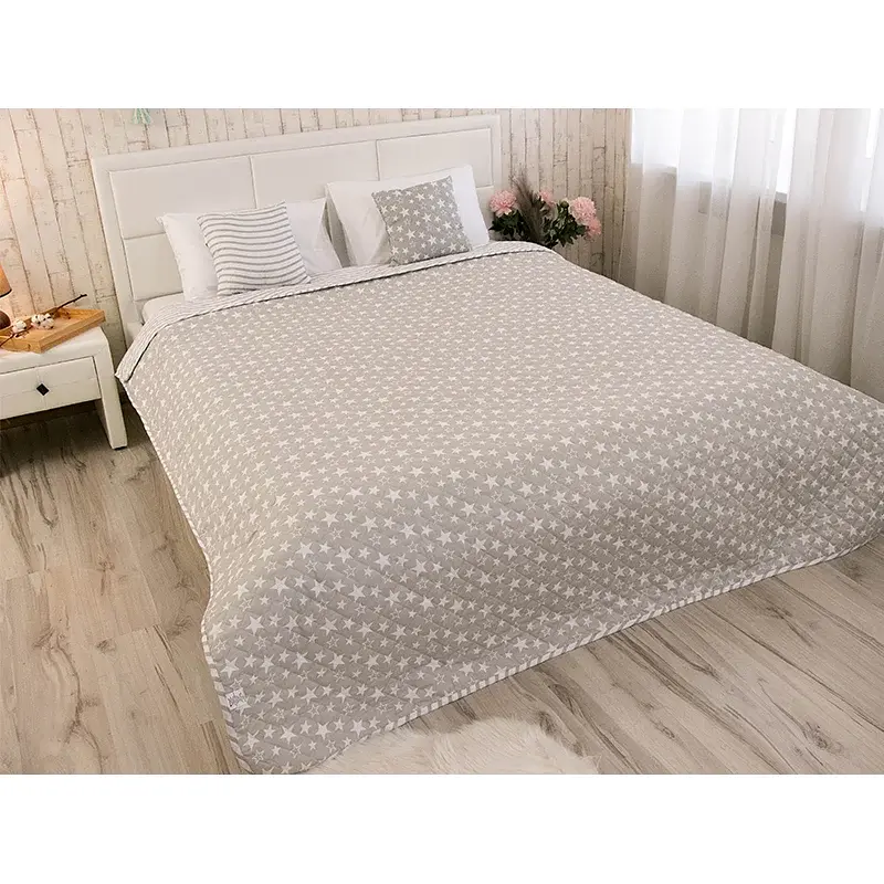 Покривало Руно двостороннє декоративне Star 212х240 см сіре - фото 6