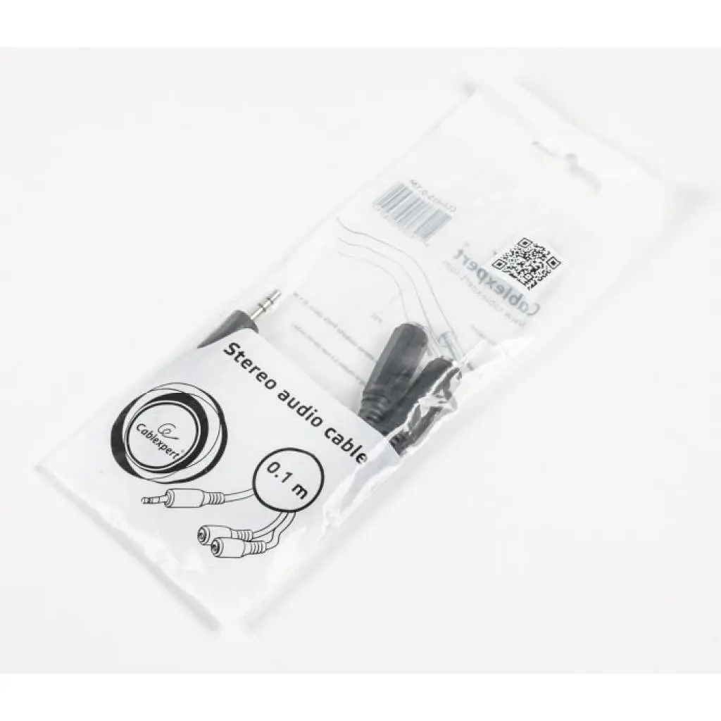 Кабель мультимедійний Jack 3.5mm M to 2 x Jack 3.5mm F 0.1m Cablexpert (CCA-415-0.1M) - фото 2
