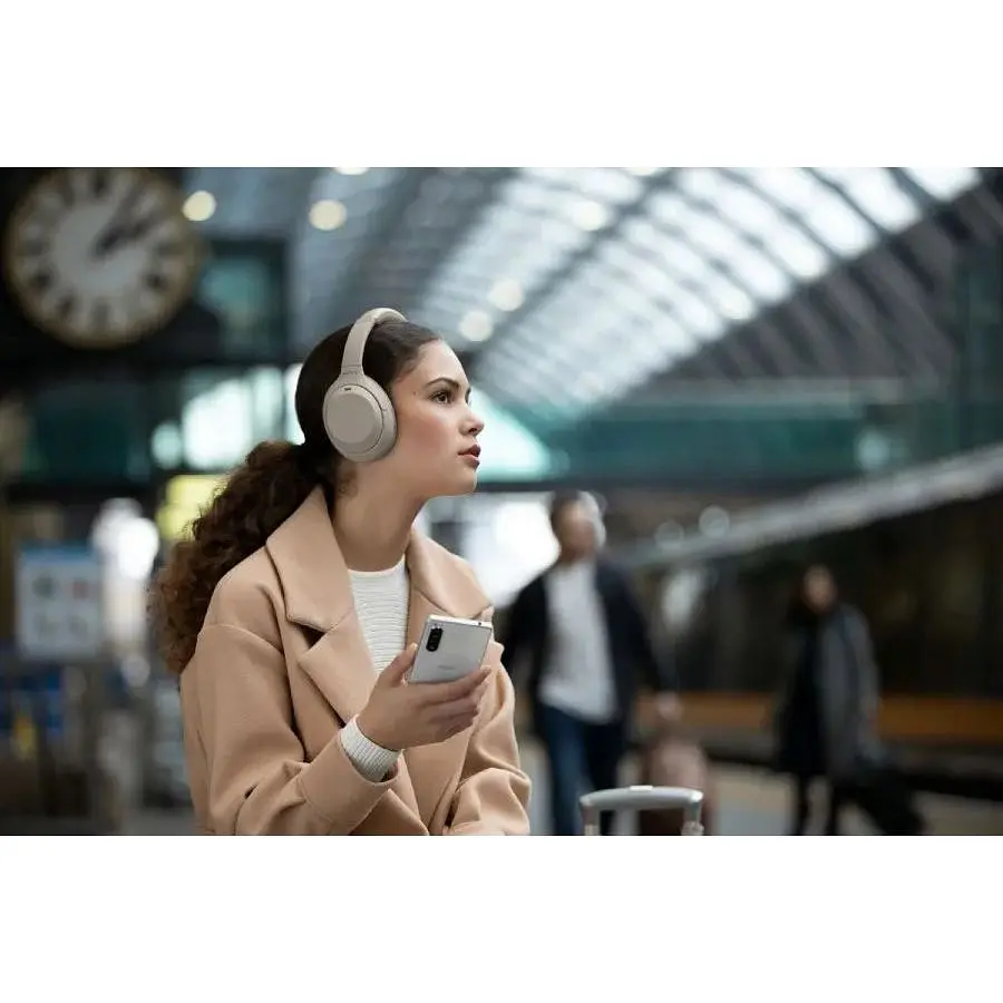 Наушники полноразмерные беспроводные Sony WH-1000XM4 silver (серые) - фото 5