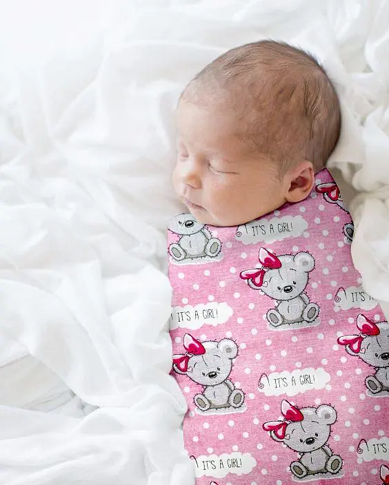 Багаторазові пелюшки дитячі ROSE GIRL BEAR 2шт COSAS (4822052062814) - фото 3