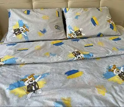 Комплект постільної білизни Ecotton полуторний 150х215 см Пес Патрон бежевий (24125) - фото 2