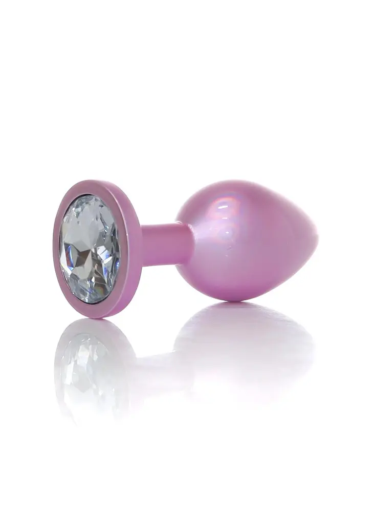 Анальна пробка - Jewellery Pearl Pink Plug Clear M - фото 9