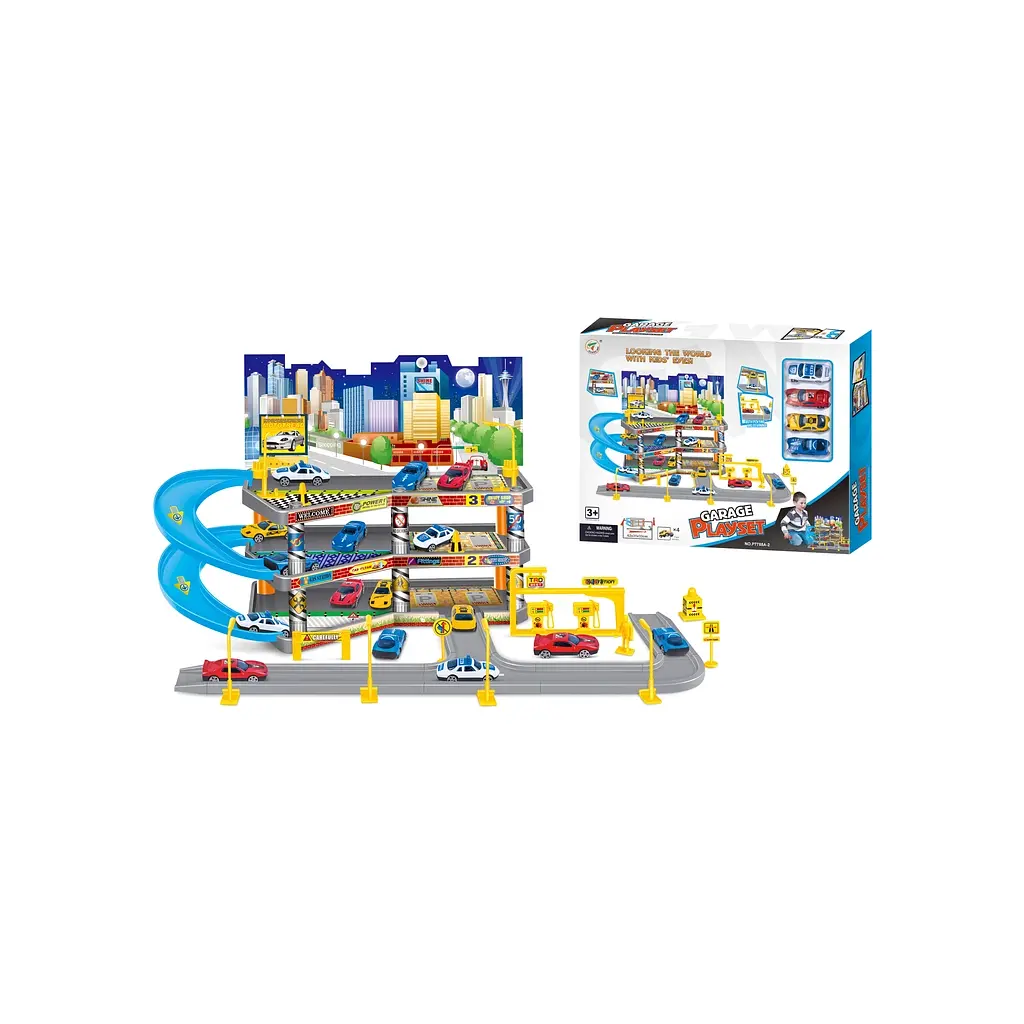 Ігровий набір Playset складний паркінг в комплекті з 4 машинками GARAGE (3858894672479) - фото 3
