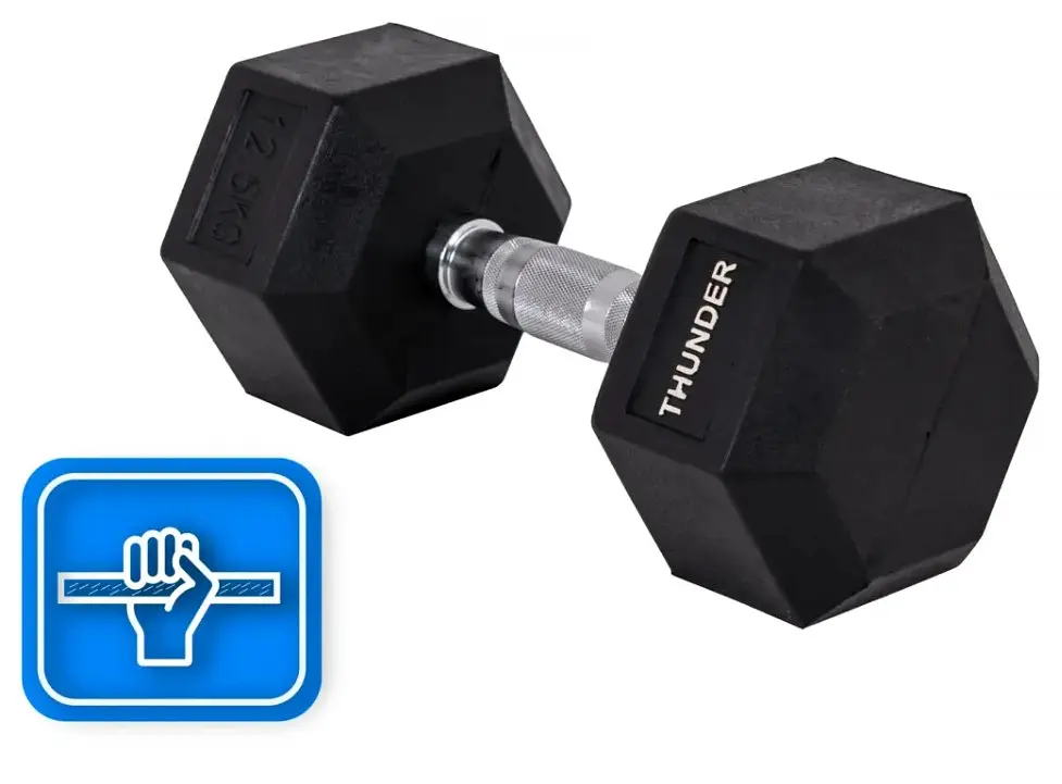 Гантель шестигранная Thunder 12,5 кг (HEXAGONAL-DUMBBELLS-12,5K) - фото 4