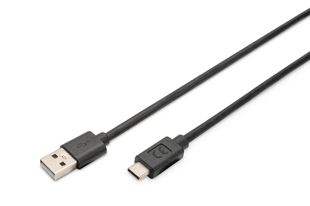 Кабель Digitus USB-A > USB-C заряджання/синхронізації, USB 2.0, M/M, 3м, чорний teh0025062 - фото 2