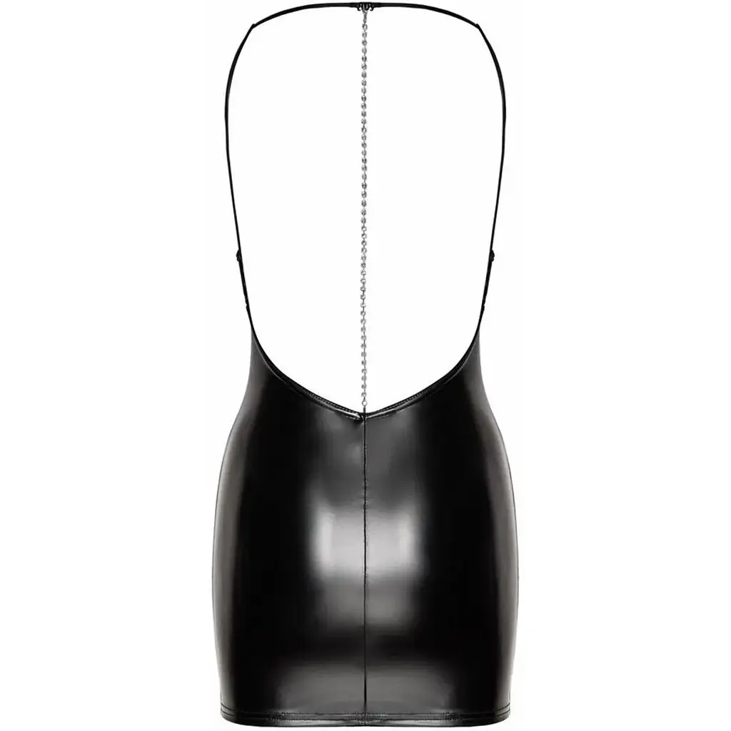 Сукня Noir Handmade F307 Mirage wetlook Mini dress With jewelry rhinestOne chain - S - фото 5