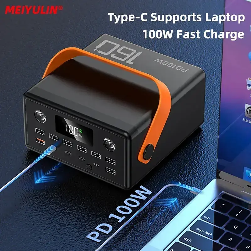 Універсальна зарядна батарея Power Bank PD100W 160000mah 592Wh 100W - фото 8