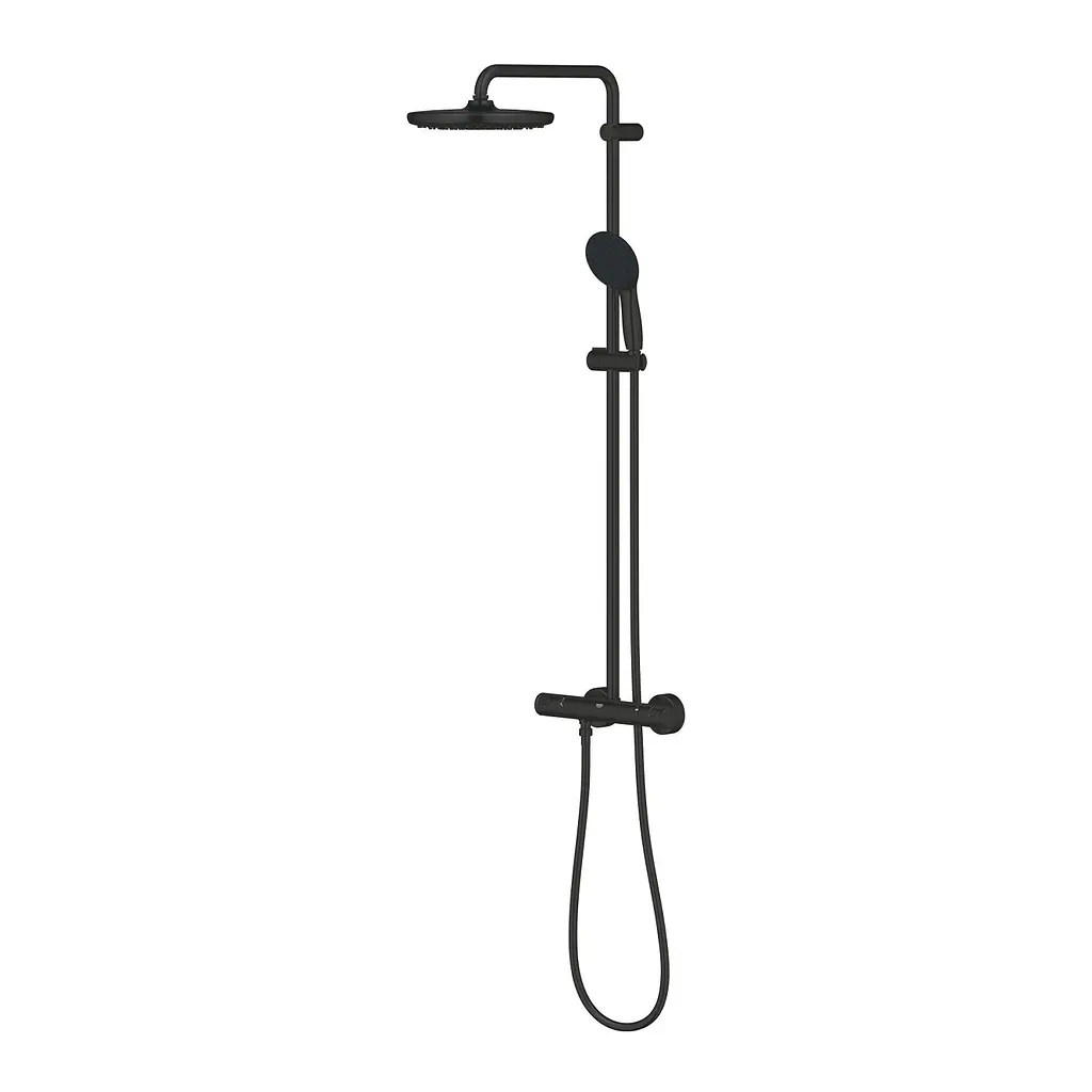 Душевая система термостатическая Grohe QuickFix Vitalio Start System 250 266772431, Черный матовый - фото 4