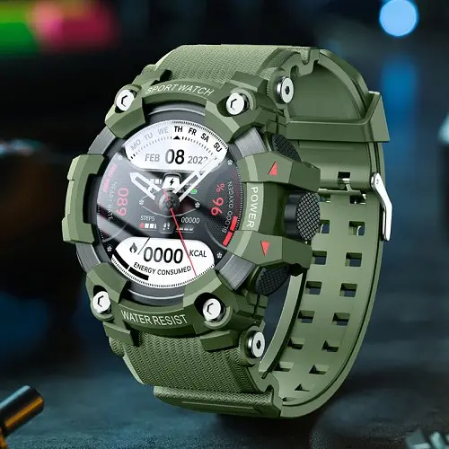 Смарт-часы Skmei S231 силиконовый ремешок Army Green (16695) - фото 2