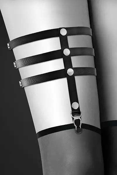 Гартер на ногу Bijoux Pour Toi - 3 THONGS Black Bijoux Pour Toi SO2219 100720 - фото 2