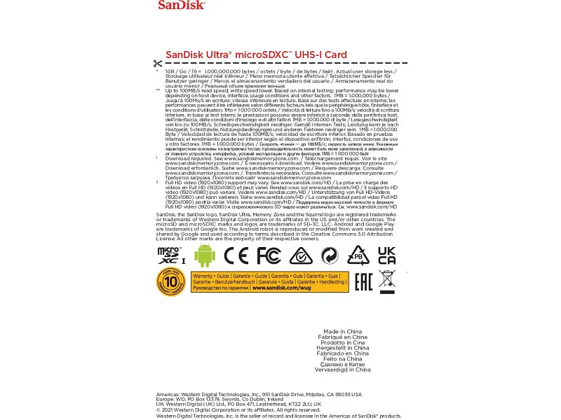 Карта пам'яті SanDisk Ultra microSDHC UHS-I 256 GB (SDSQUNR-256G-GN3MN) - фото 3