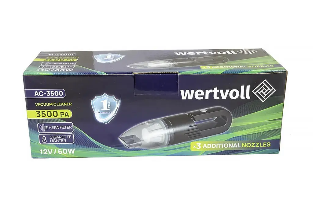 Пылесос автомобильный вакуумный от прикуривателя Wertvoll AC-3500 60Вт x 12В - фото 3