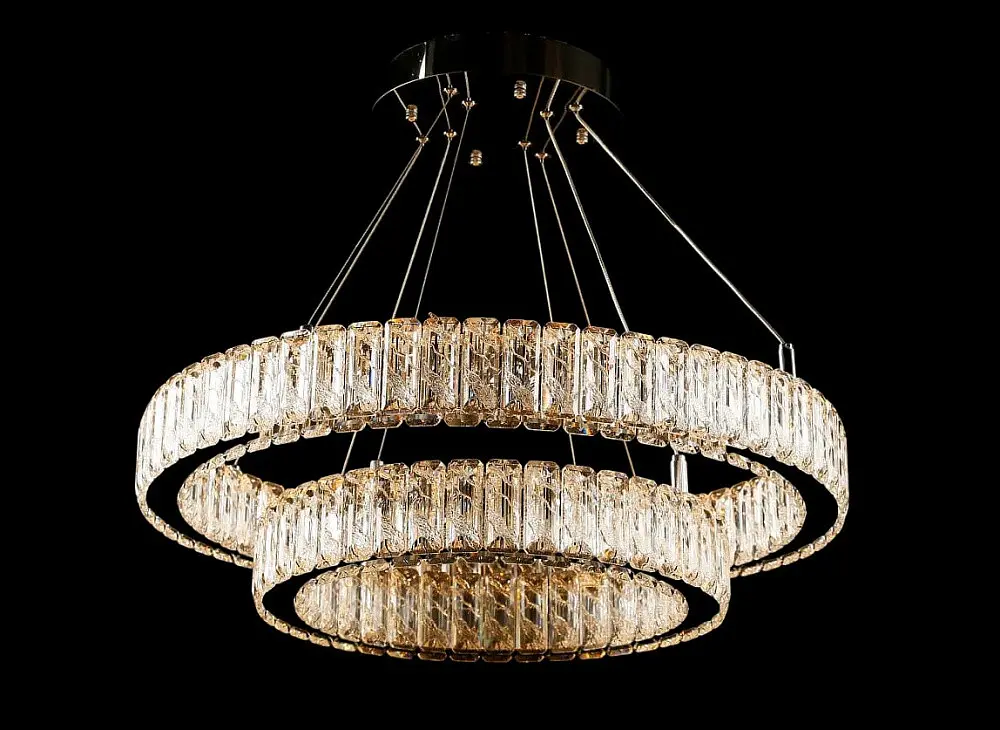 Люстра стельова LED Splendid Ray L8560C/400+600/2, 170W, хром, білий, сучасний стиль для дому - фото 3