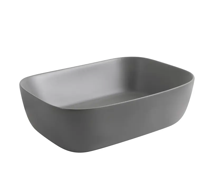 Умивальник накладний Mixxus Premium Diverse-0116 grey 455x330x135 мм MP6651, Графит - фото 5