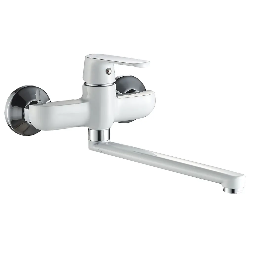 Змішувач для кухні зі стіни Globus Lux Laguna GLA-0104-7-white Білий - фото 2