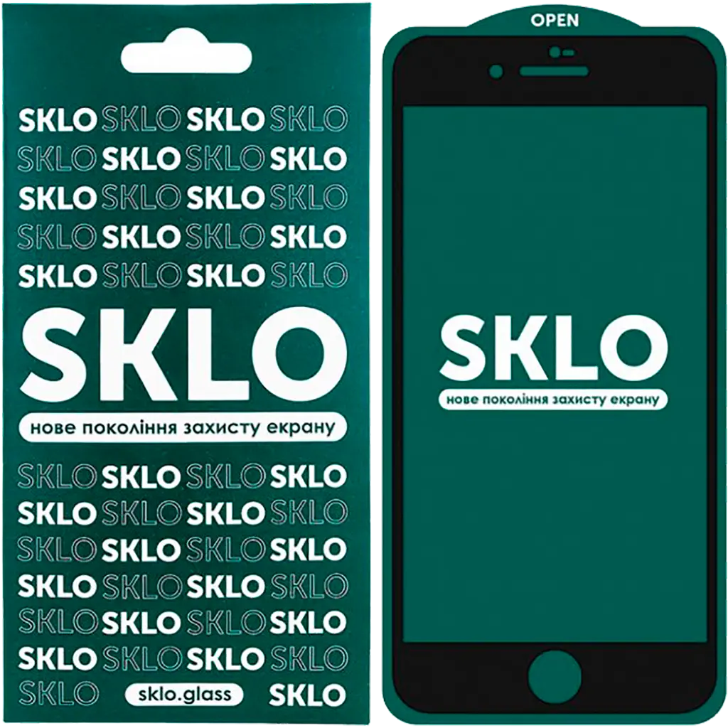 Захисне скло SKLO 5D Full Glue Pac для Apple iPhone 7 Plus/8 Plus [Black] [71592] - фото 2