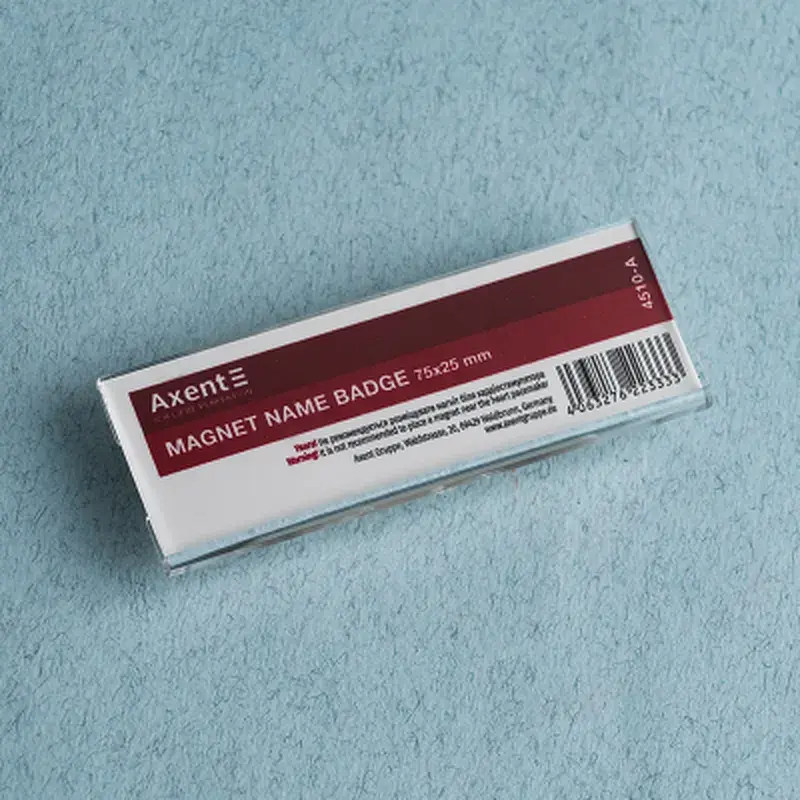 Бейдж Axent акриловий на магніті 4510 (75х25 мм) (4510-A) - фото 3