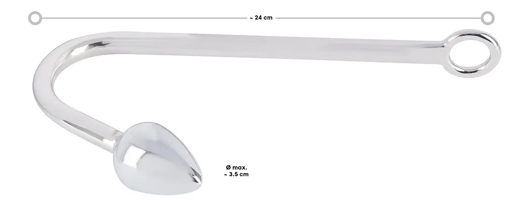 Анальний крюк You2Toys Bondage Hook 24 см (сріблястий) - фото 7