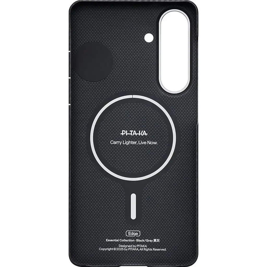 Чехол Pitaka Edge Aaron Button Twill 600D для Samsung Galaxy S26 Black/Grey (KS2601) [163079] - фото 4