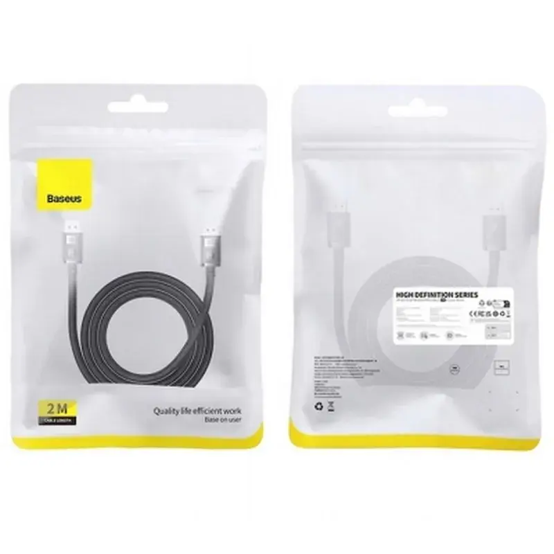 Кабель мультимедійний DisplayPort M to DisplayPort M 2.0m 8K Baseus (B00633706111-02) - фото 7