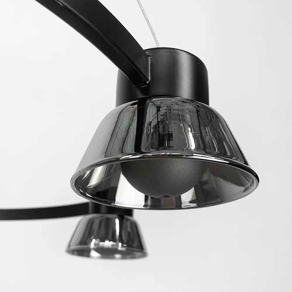 Кольцевая люстра HILDFRID на 6 плафонов Line.F MJ 179-600 BK - фото 3