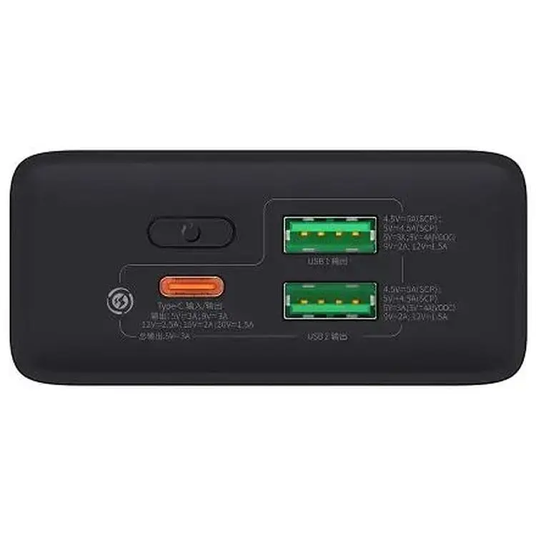 Портативна батарея Baseus Adaman 2 Digital Display 20000 mAh 30W VOOC Overseas Edition PPAD050101 Black - фото 3