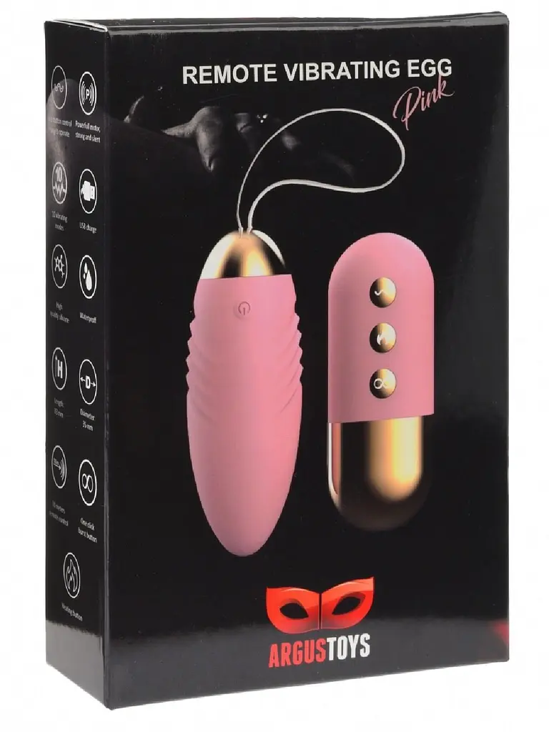 Виброяйцо Argus Remote Vibrating Egg Burst 8.3 см розовый - фото 2