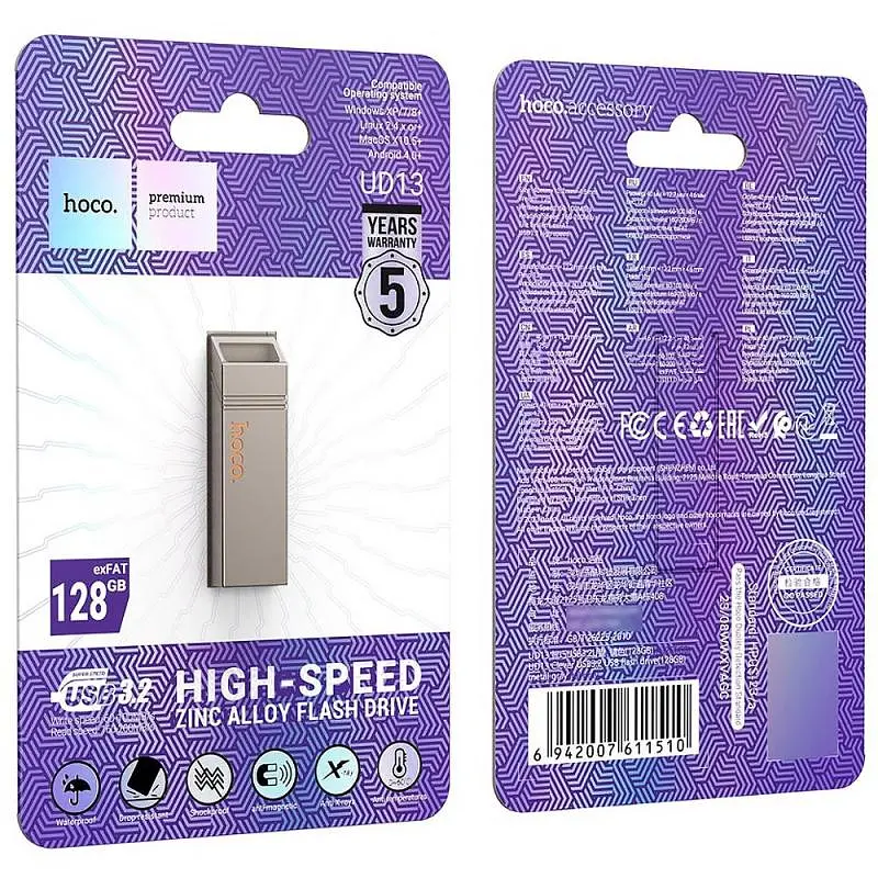 Флеш-накопитель Hoco UD13 USB3.2 - 128GB - фото 6