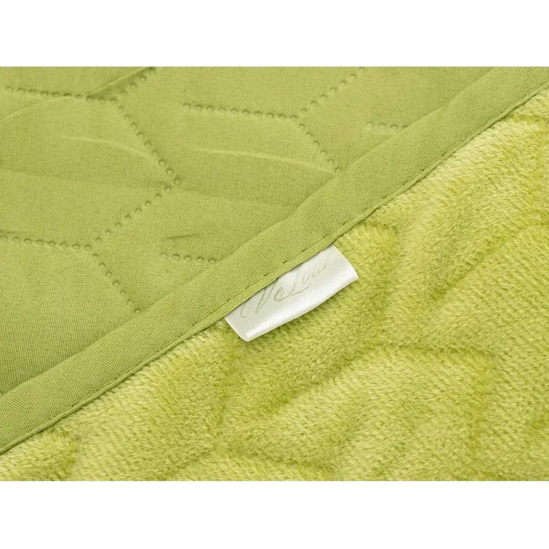 Покривало Руно двостороннє декоративне Velour Green banana зигзаг 220х240 см - фото 11
