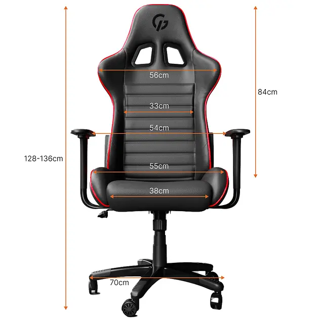 Кресло геймерское GamePro Rush Black-Red (GC-575-Black-Red) - фото 14