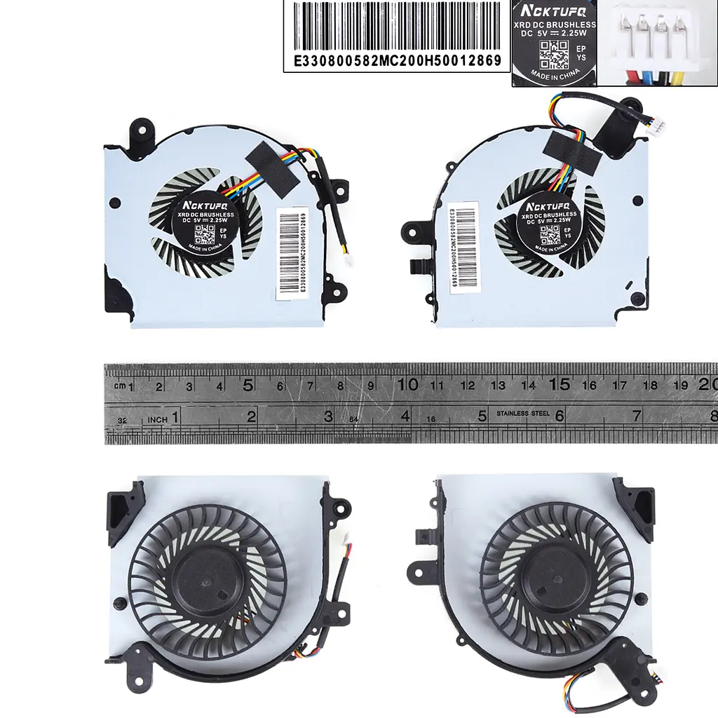 Вентилятори для MSI GF75 MS-17F1 MS-17F2 MS-17F4 MS-17F5 series, (CPU+GPU fan, PAAD06015SL-N415, PAAD06015SL-N416, Аналог) - фото 3