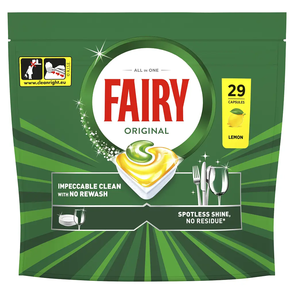 Таблетки для посудомийних машин Fairy Все-в-1 Original Лимон 29 шт. (8006530115711) - фото 3