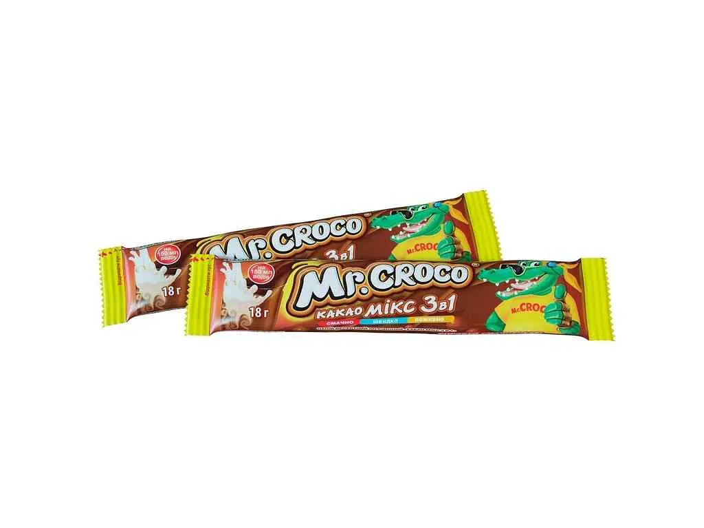 Какао Золоте Зерно 18г Напій 3в1 Mr Croco, 20шт/уп