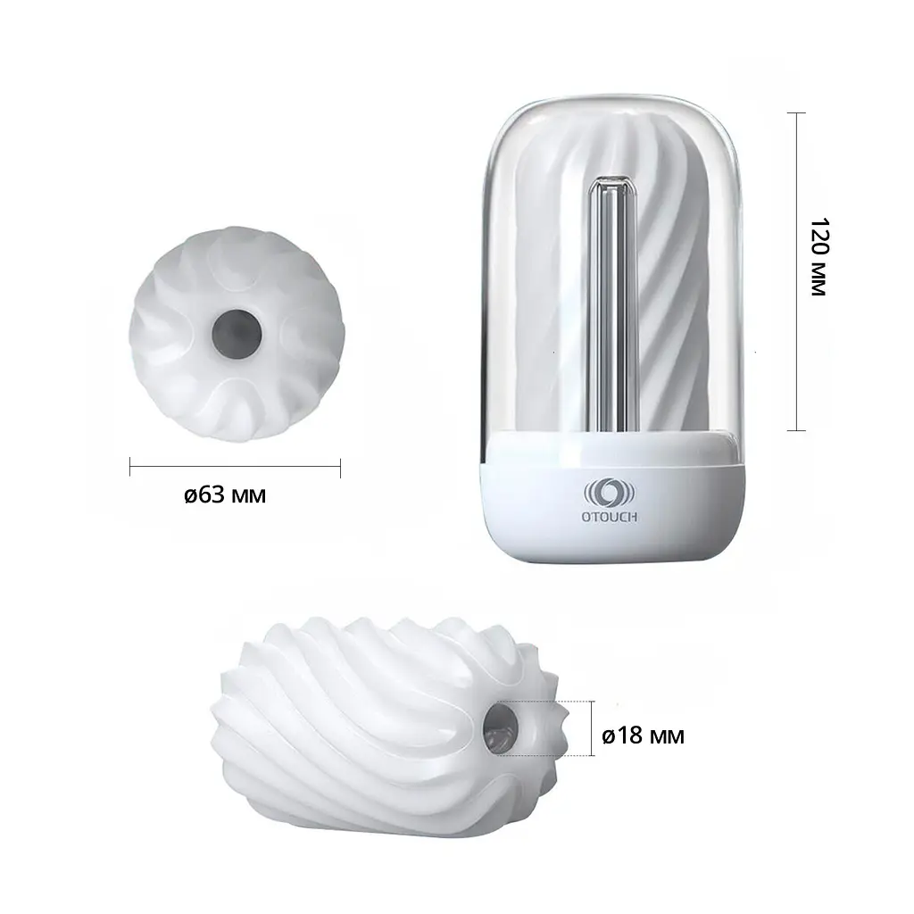 Мастурбатор Otouch DECOR 2, TPE, підігрів до 55 °C, УФ-дезінфекція - фото 2