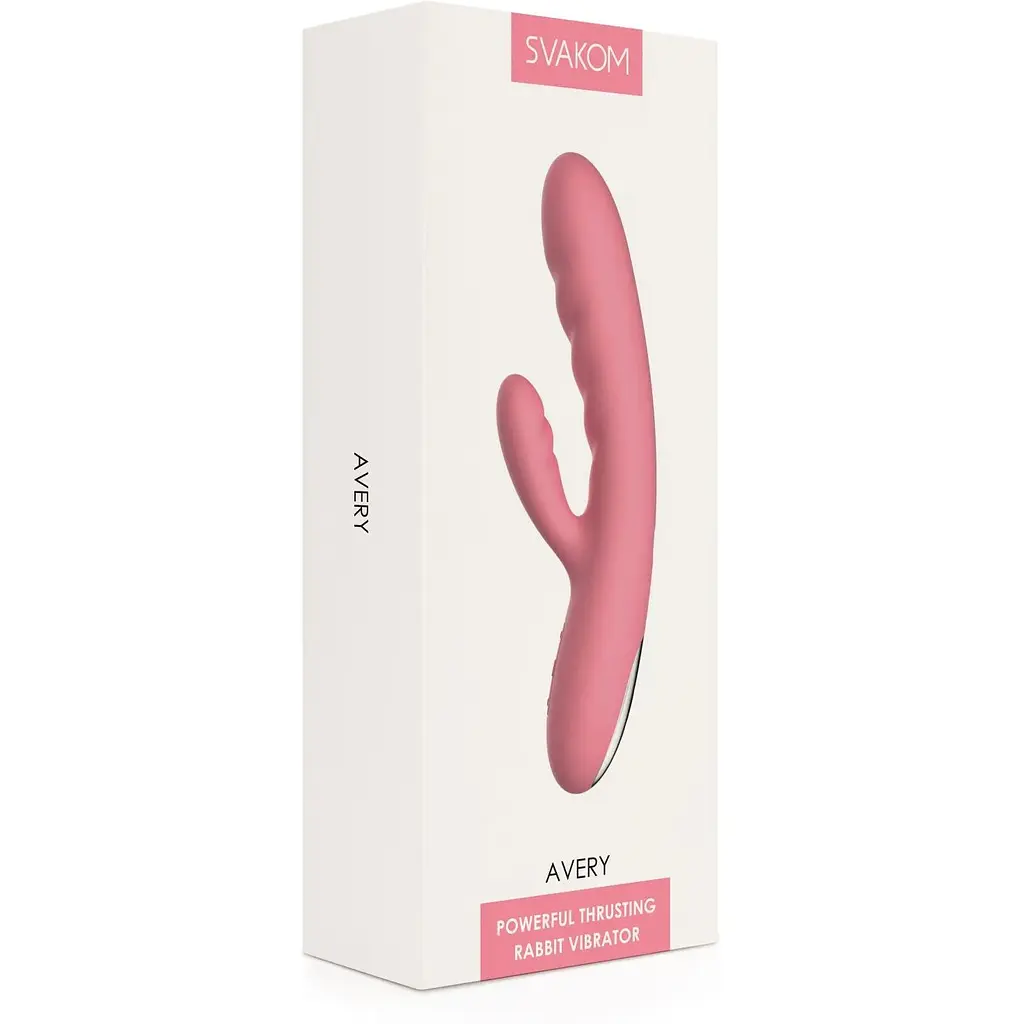 Вибратор-кролик Svakom Avery Strawberry Pink - фото 8