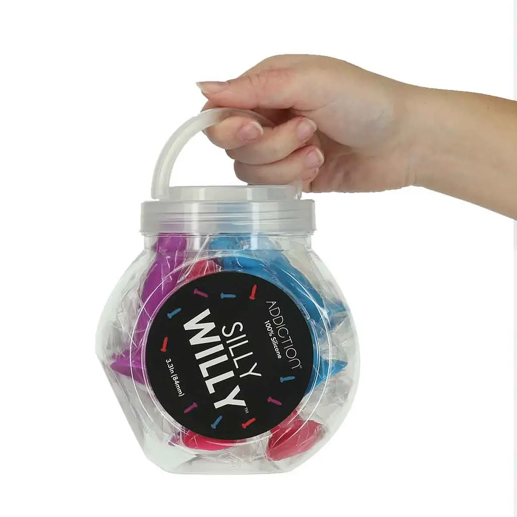 Набор фаллоимитаторов Addiction Silly Willy 3.3” Silicone Dildo, 3 цвета, 12 шт - фото 15
