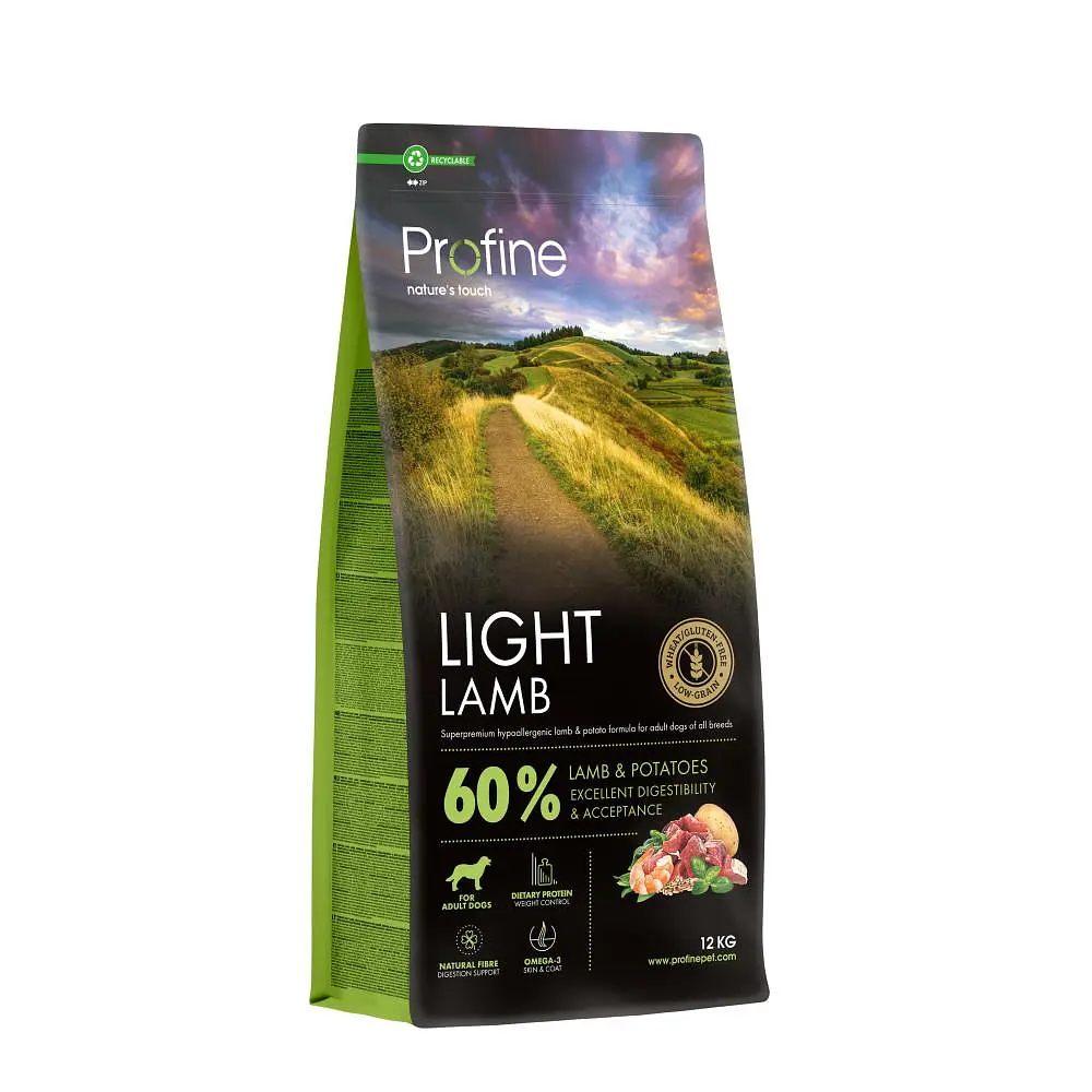 Корм сухий Profine Light Lamb для собак з надмірною вагою з ягнятиною і картоплею, 12 кг (арт.173081)