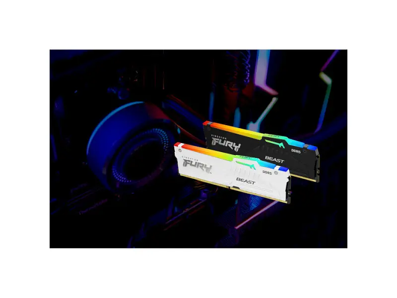 Пам'ять для настільних комп'ютерів Kingston FURY 64 GB (2x32GB) DDR5 6000 MHz Beast RGB EXPO White (KF560C36BWEAK2-64) - фото 7